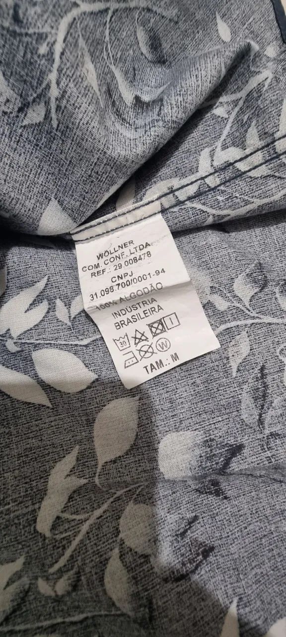Camisa estampada azul M Wollner - Foto 4