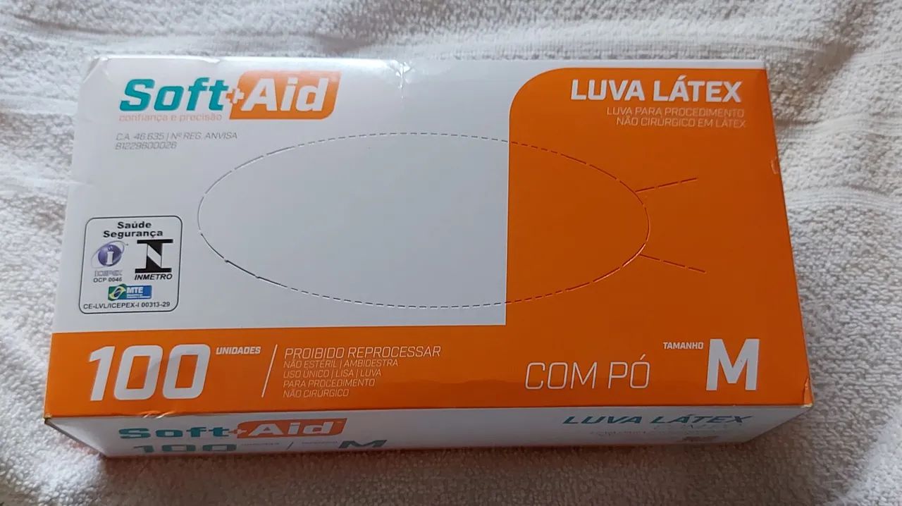 3 caixas de luvas latex c/pó 