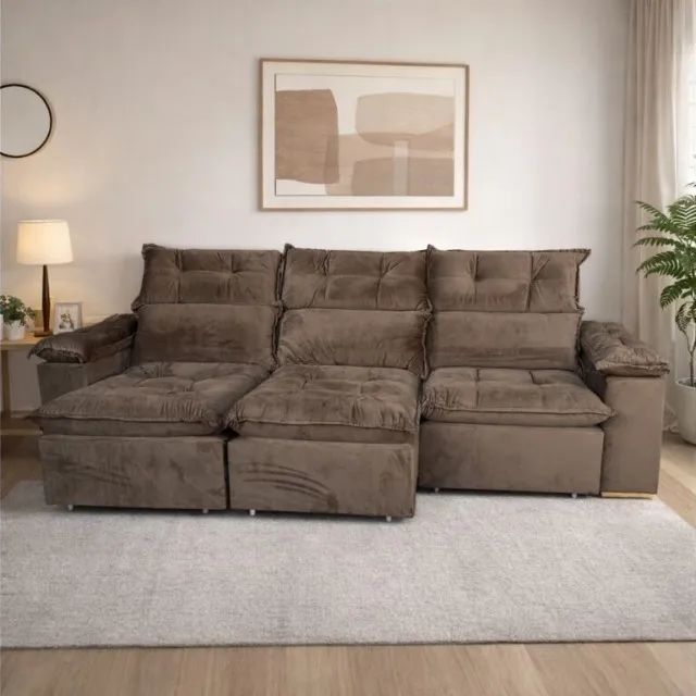 Sofá Retrátil e Reclinável Imperial 2,75 m  Novo!  Pronta Entrega! - Foto 5