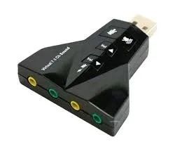 Adaptador Placa De Som Usb 7.1 Entrada P2 Fone E Microfone - Foto 5