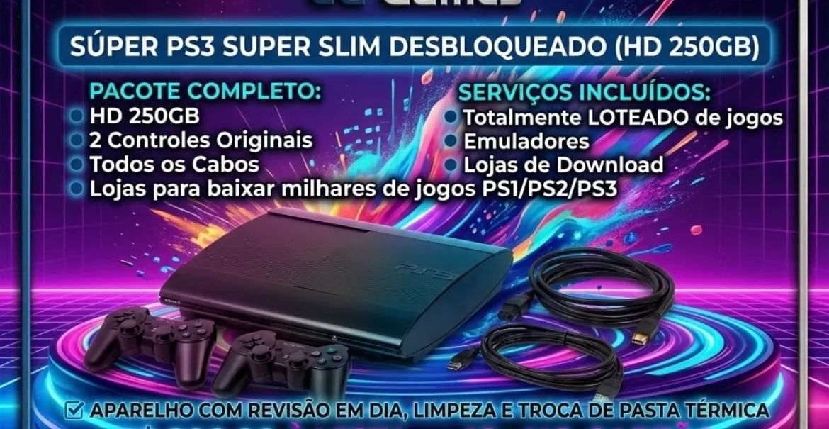 PS3 super slim , DESBLOQUEADO 250 gb - Foto 4
