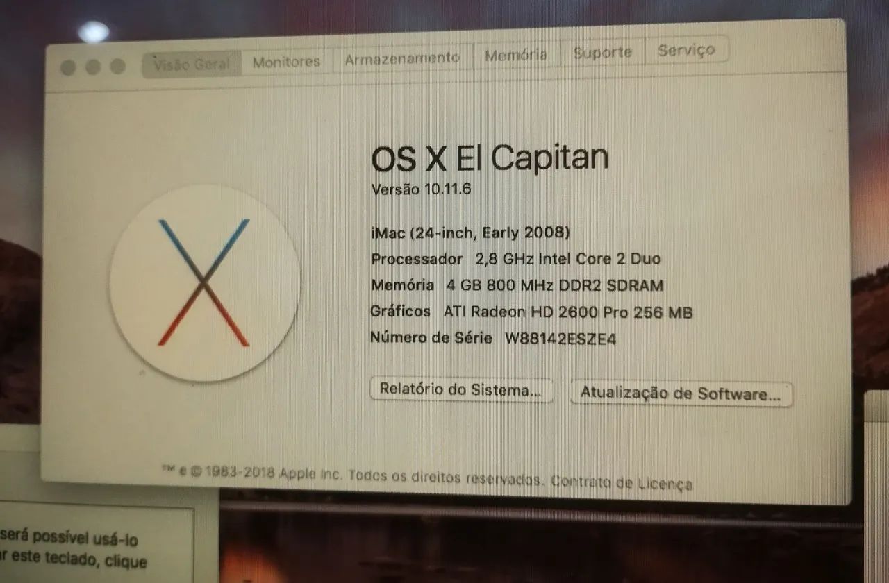 Apple iMac  8.1 24 polegadas HD 2600 muita memória  - Foto 4