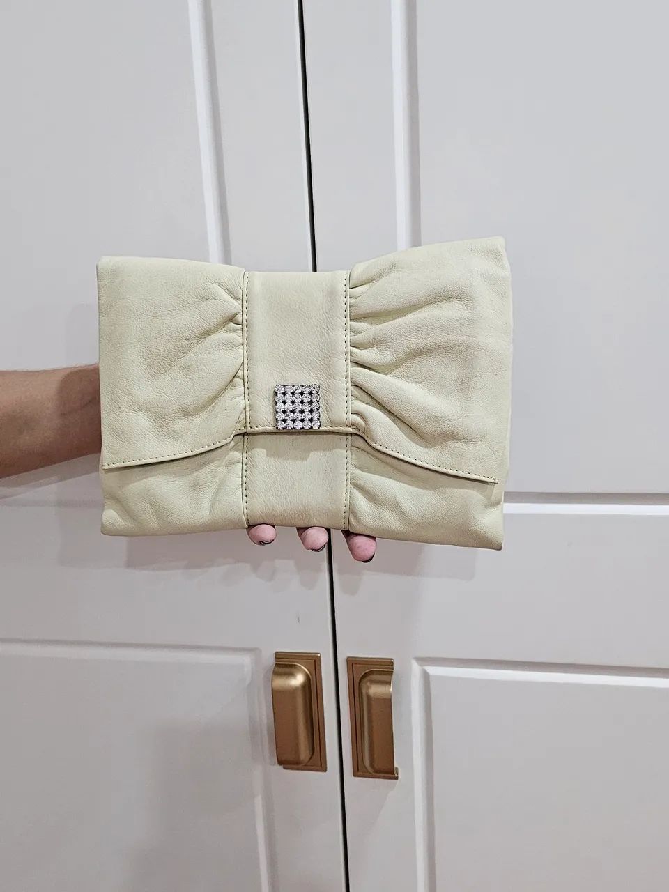 Bolsa Clutch Banana Republic Bege Off Withe