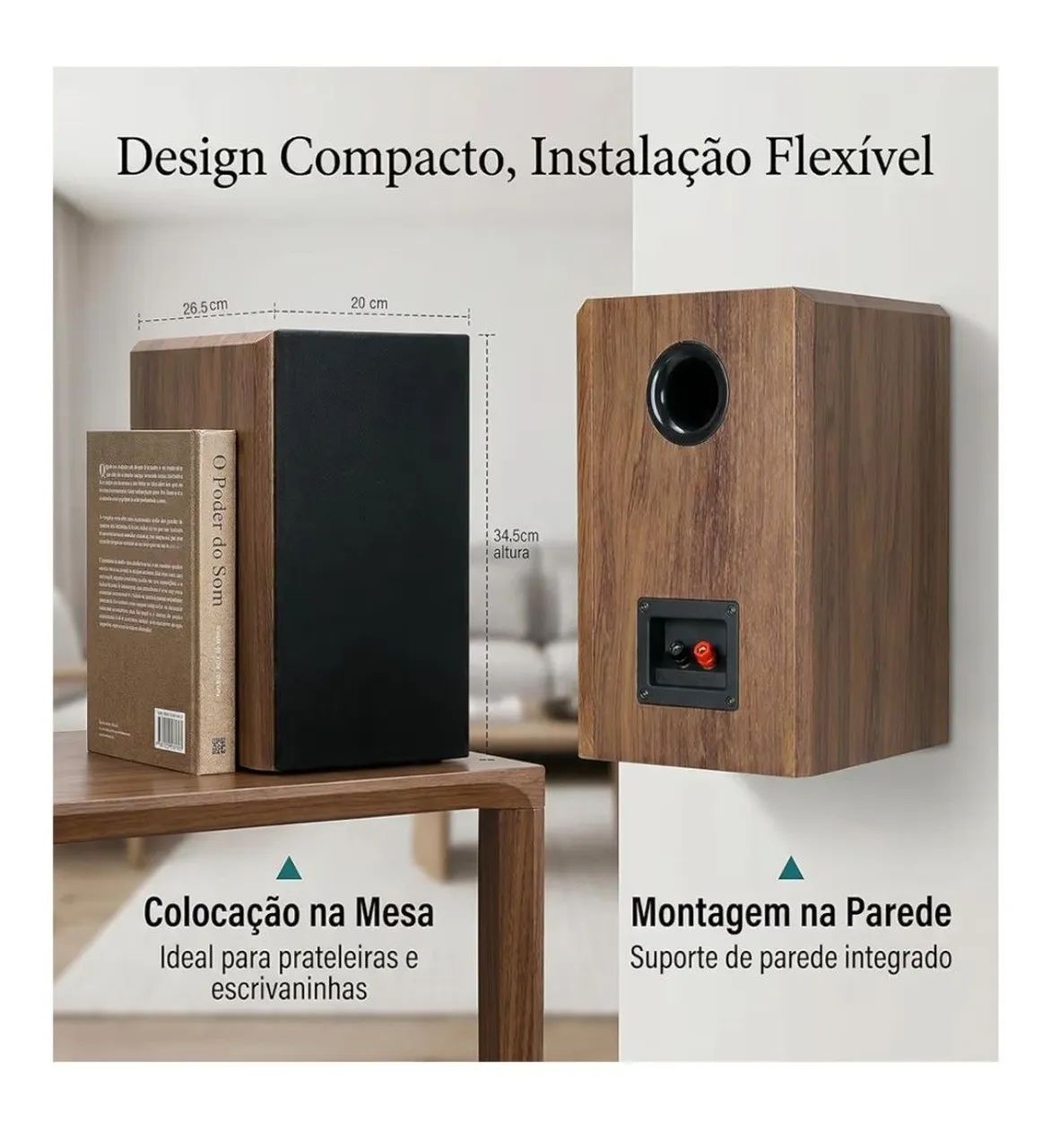 Par de Caixas BOOKSHELF passivas - Foto 4