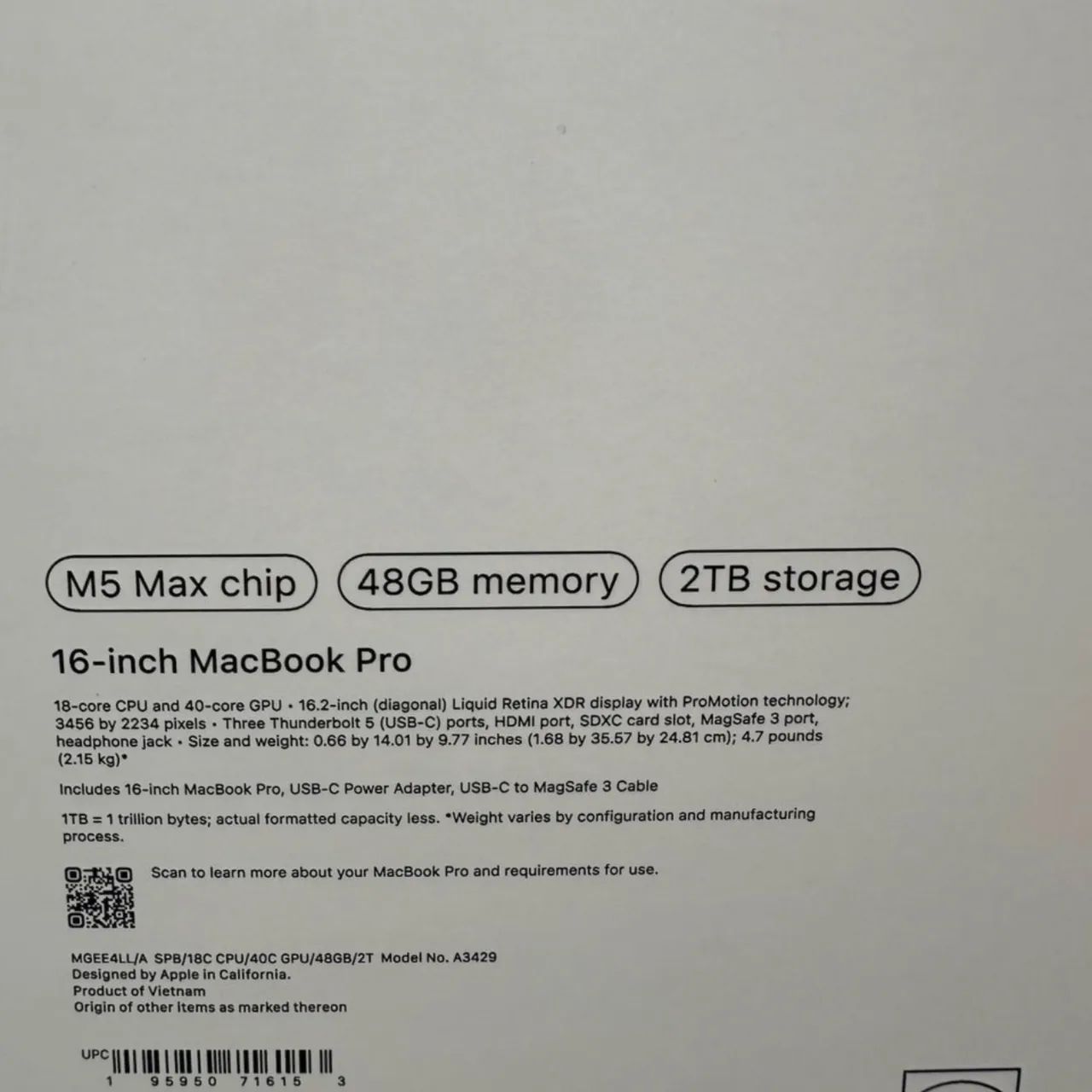 MacBook Pro 16 M5 Max 48GB- 2TB SSD  - Foto 2