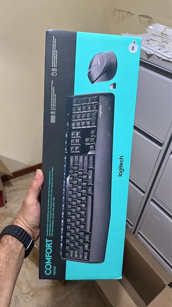 Kit Teclado e Mouse Comfort Logitech MK345 - Foto 4