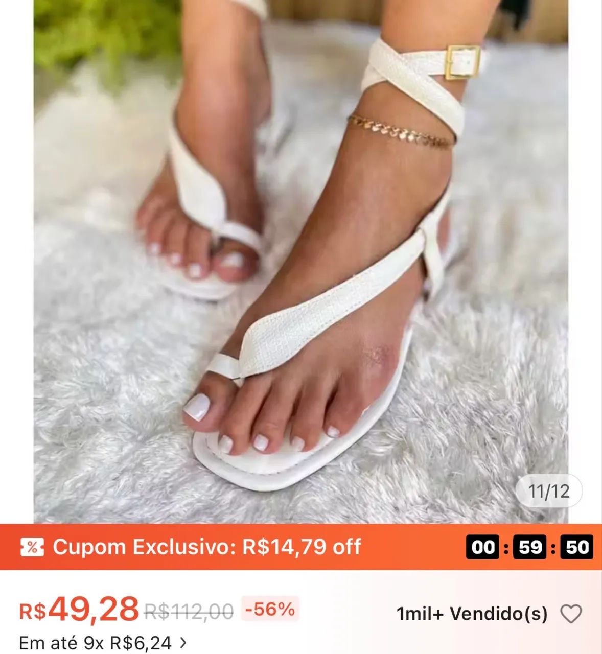 Sandália rasteira  - Foto 4