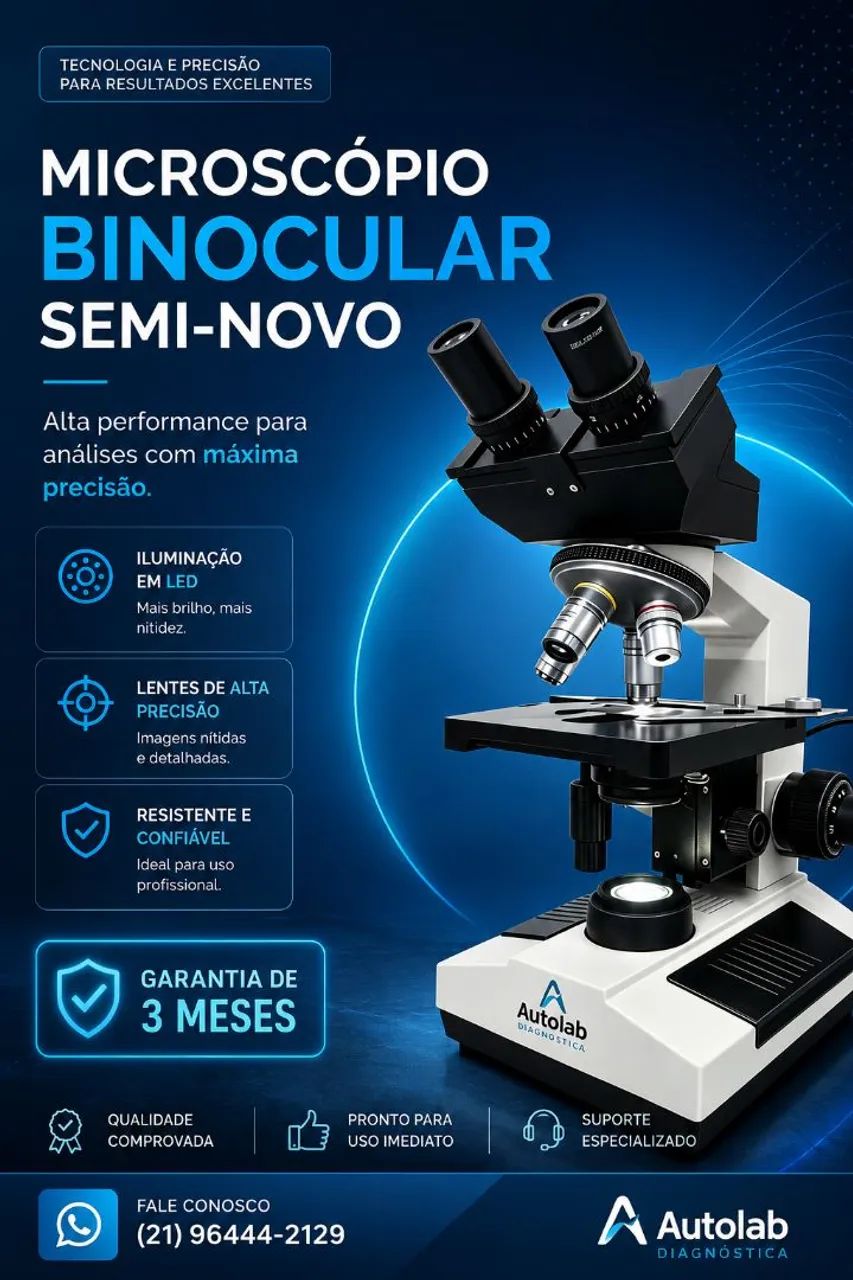 Microscópio semi novo  - Foto 5