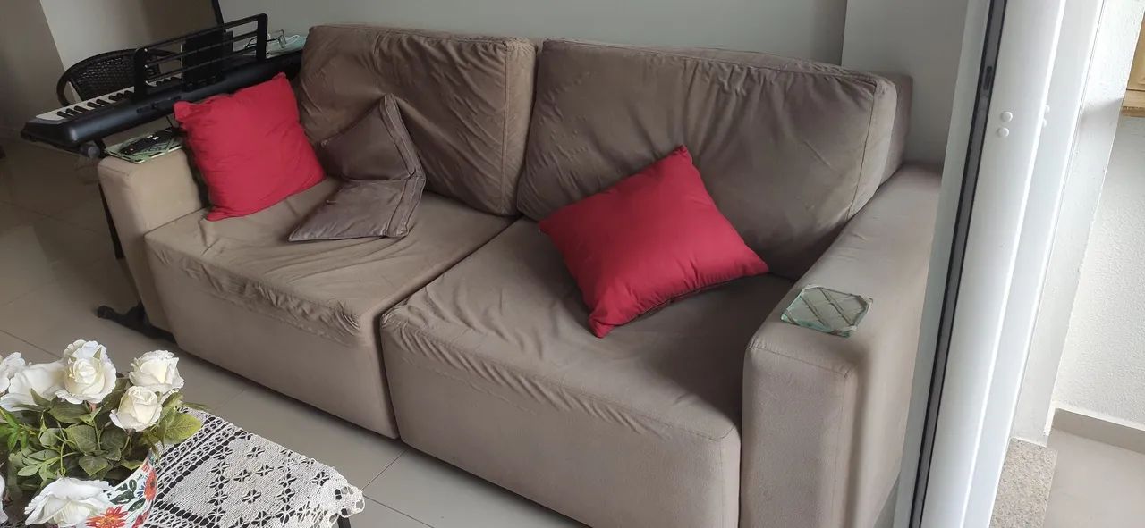 Sofá retrátil 3 lugares 