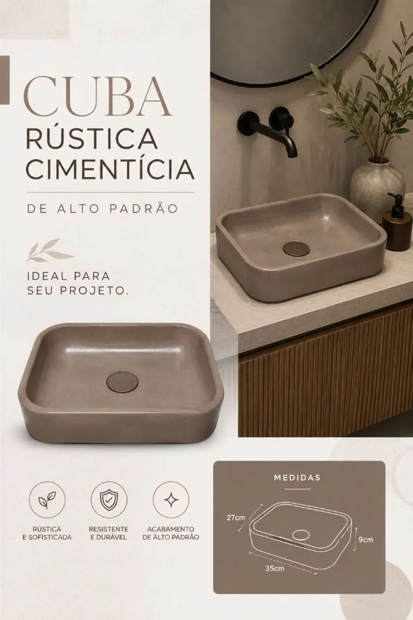 Cuba Rústica Cimentícia 