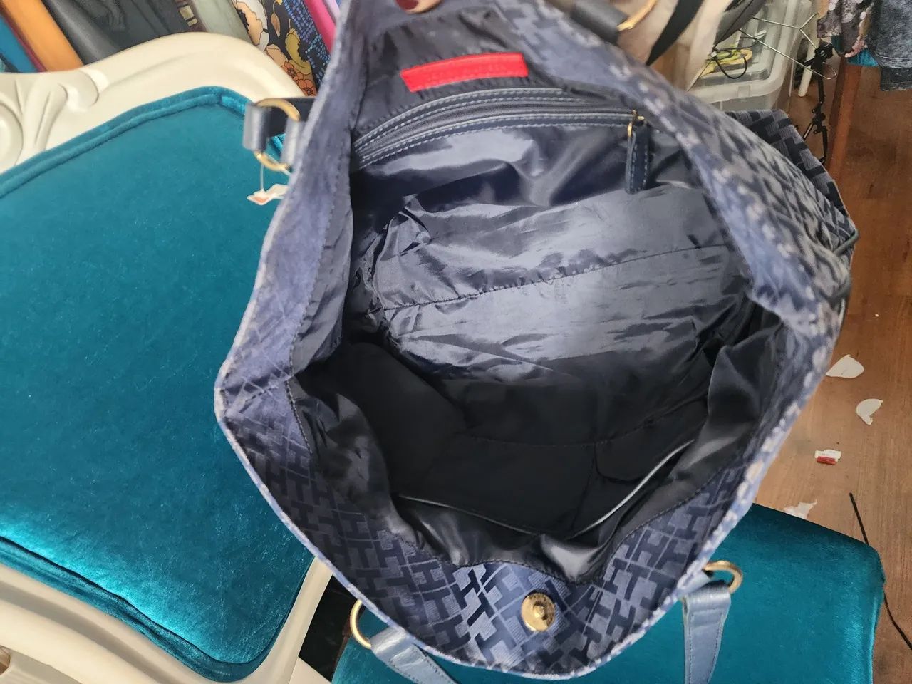 Bolsa tote Tommy Hilfiger azul - Foto 4