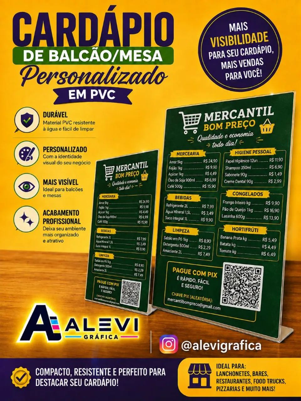 CARDÁPIOS PERSONALIZADOS EM PVC  - Foto 2