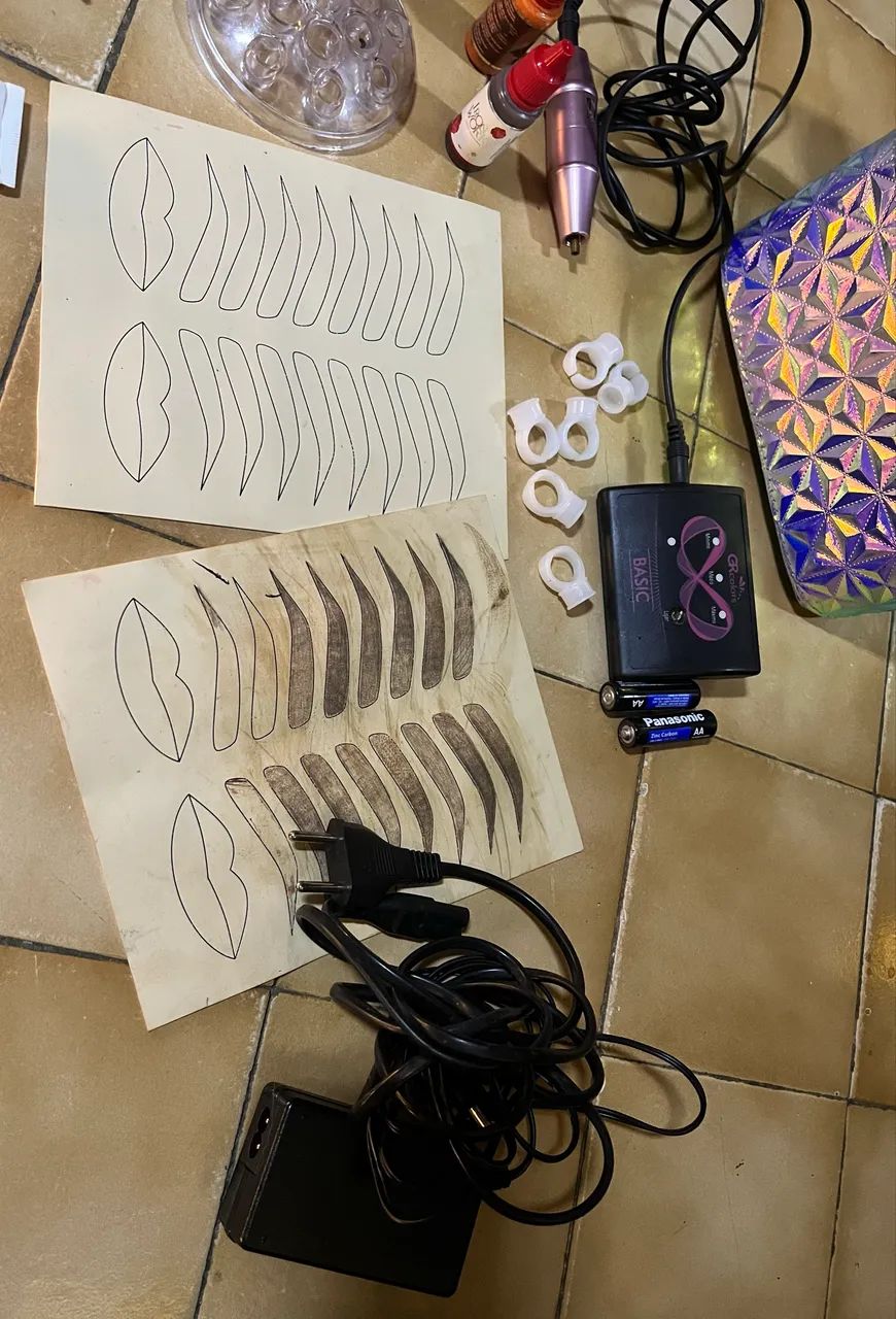 Kit Micropigmentação Sobrancelha e Lábios - Dermógrafo GR Colors Basic + Maleta - Foto 3