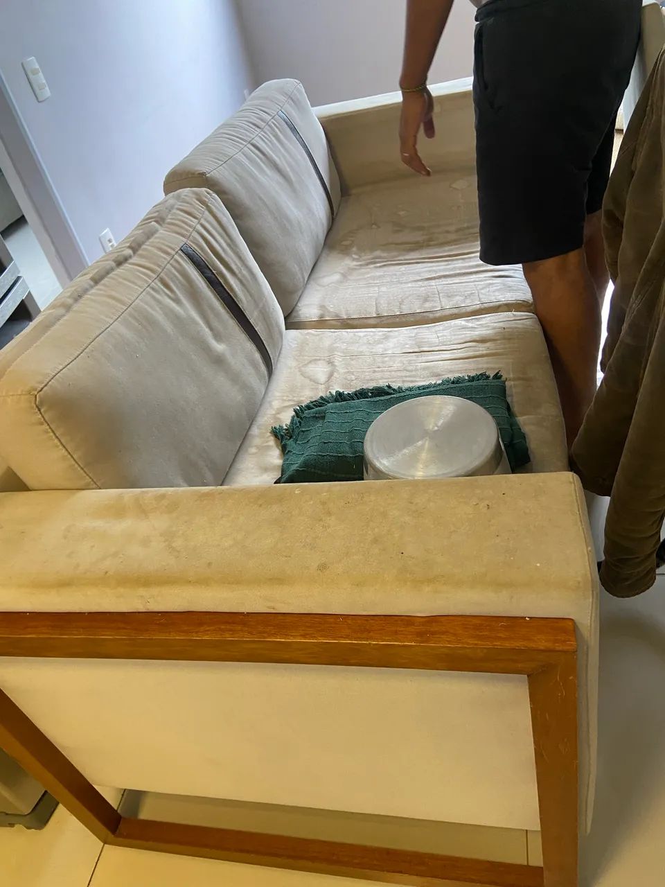 Sofá 3 lugares de linho  - Foto 4