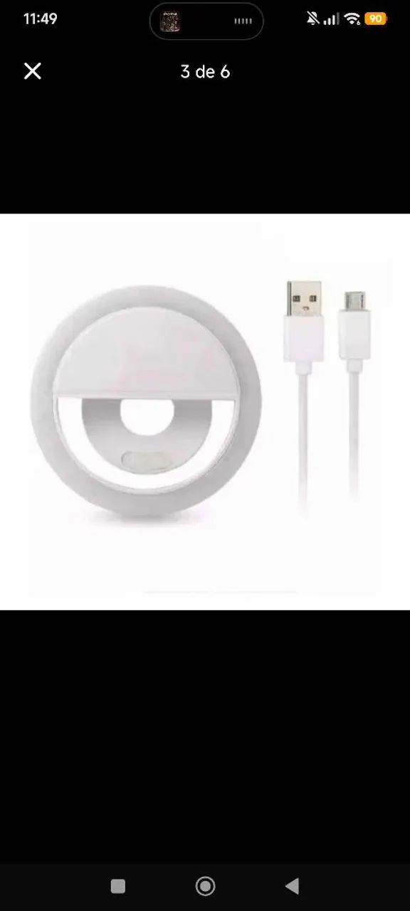Anel de Luz LED Ring Light para Celular - Novo | 3 Níveis de Iluminação - Foto 3