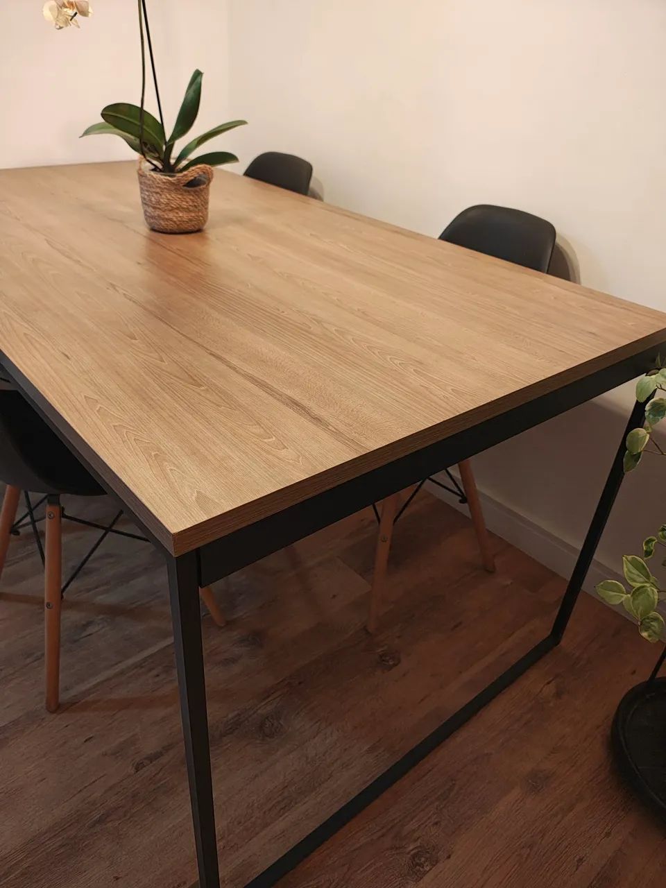 Mesa De Jantar Estilo Industrial, retangular