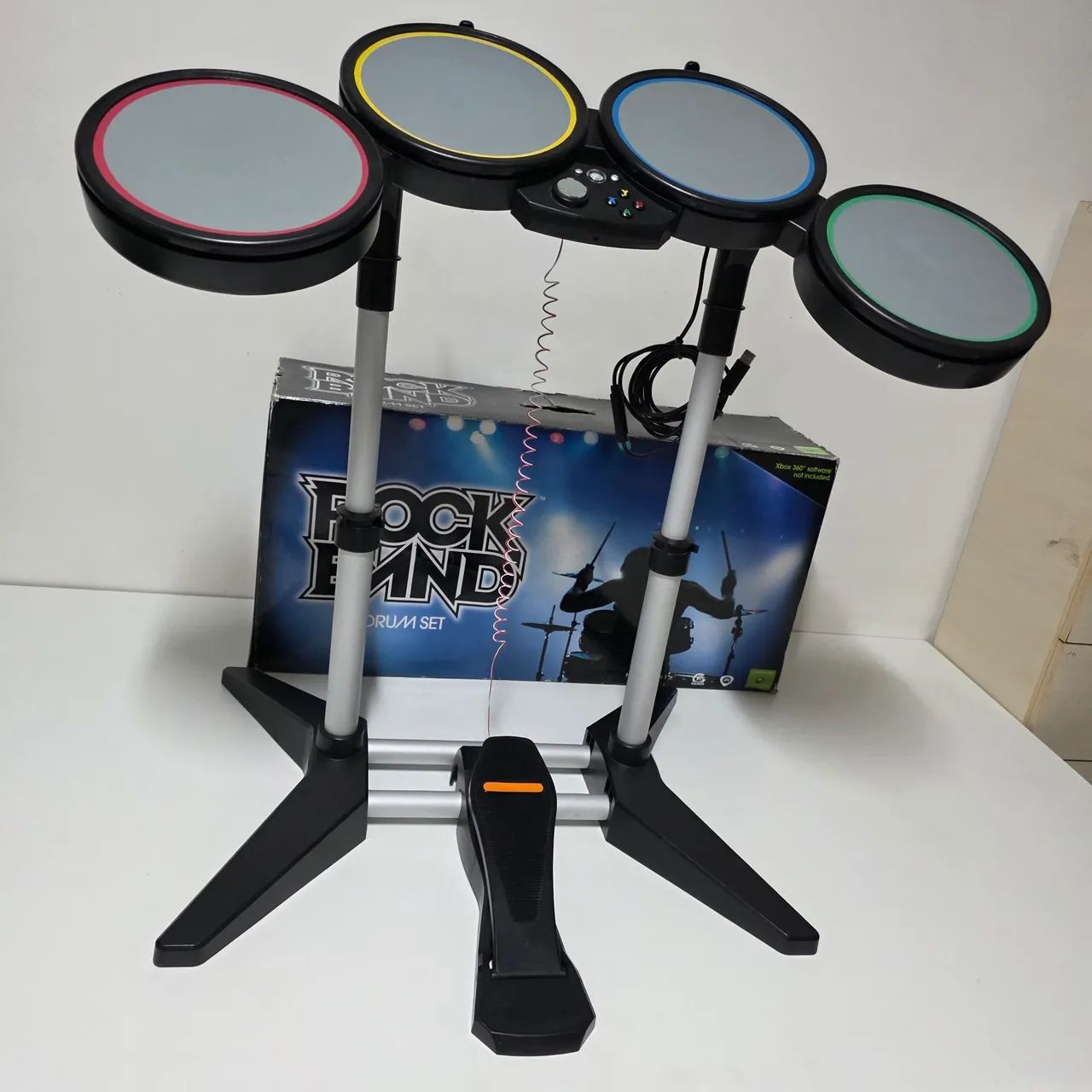 Rockband Xbox 360 Drum Set com 3 jogos Bateria  - Foto 2