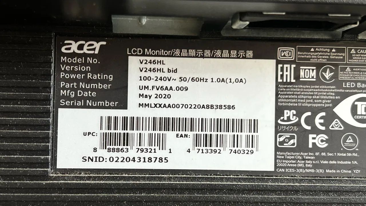 Monitor Acer V246HL 24 polegadas - Foto 5