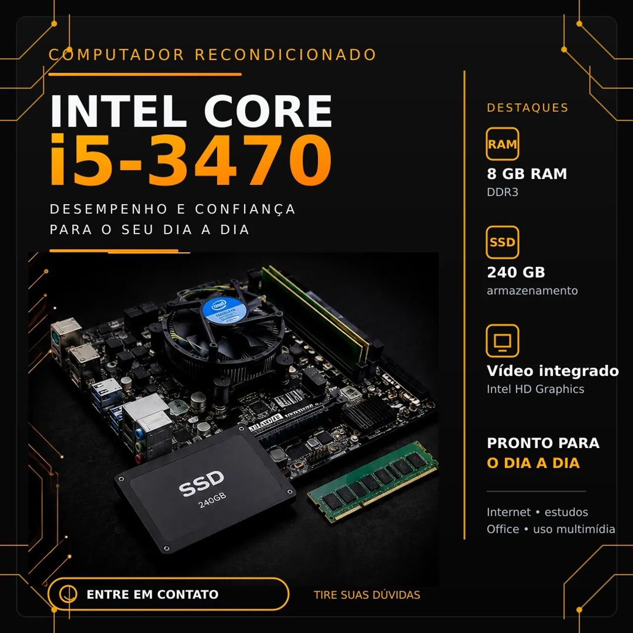Computador INTEL I5 256gb