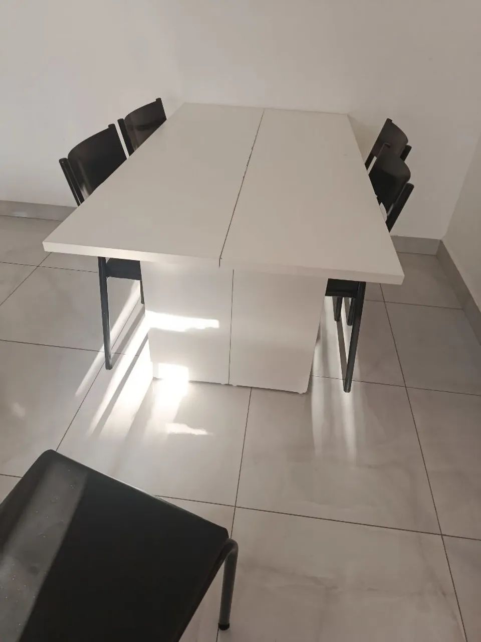 Mesa de Jantar Dobrável Branca  - Foto 5