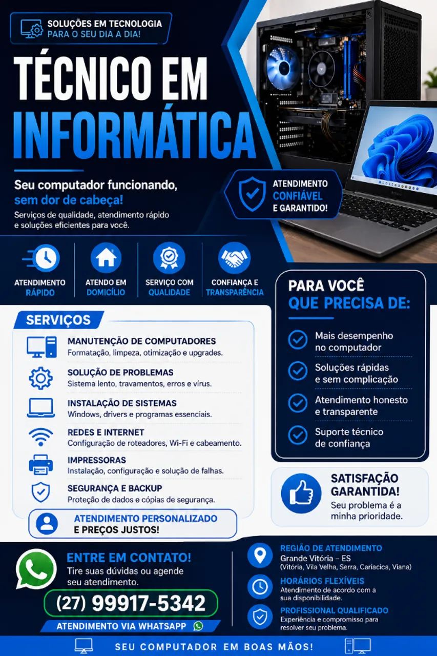 Técnico em Informática - Manutenção de Computadores e Notebooks