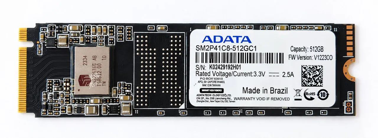 SSD ADATA 512GB M.2 100% de Saúde