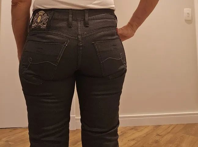Calça Carmim, jeans preto - Foto 2
