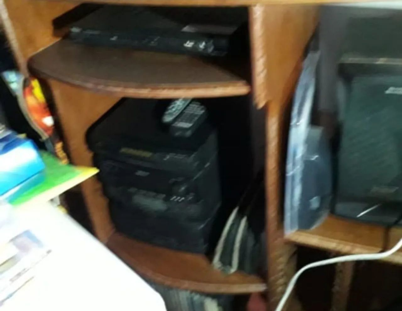 Aparelho de som funcionando