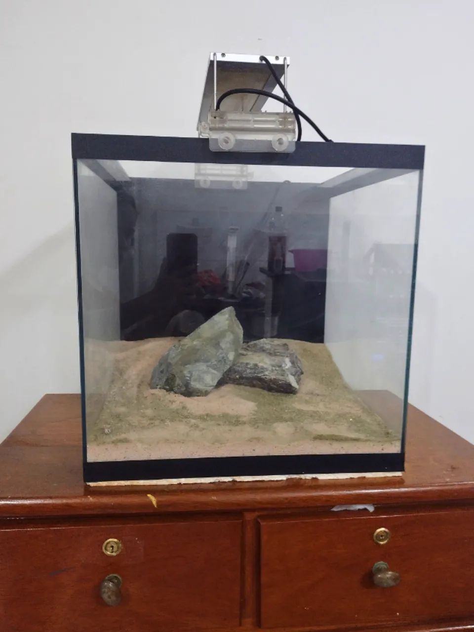 Aquário Cubo (45x45x45) Completo + Luminária Ocean Tech