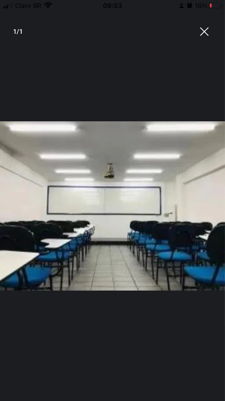 Quadro branco escolar 120x500