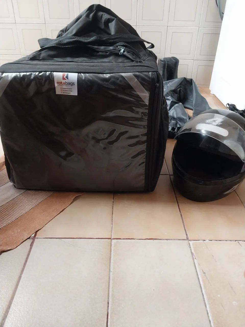 Capacete e bag 