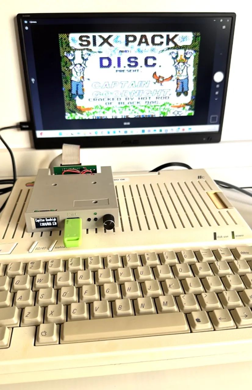 Computador Apple IIc Original A2S4000 + emulador Floppy Gotek OLED