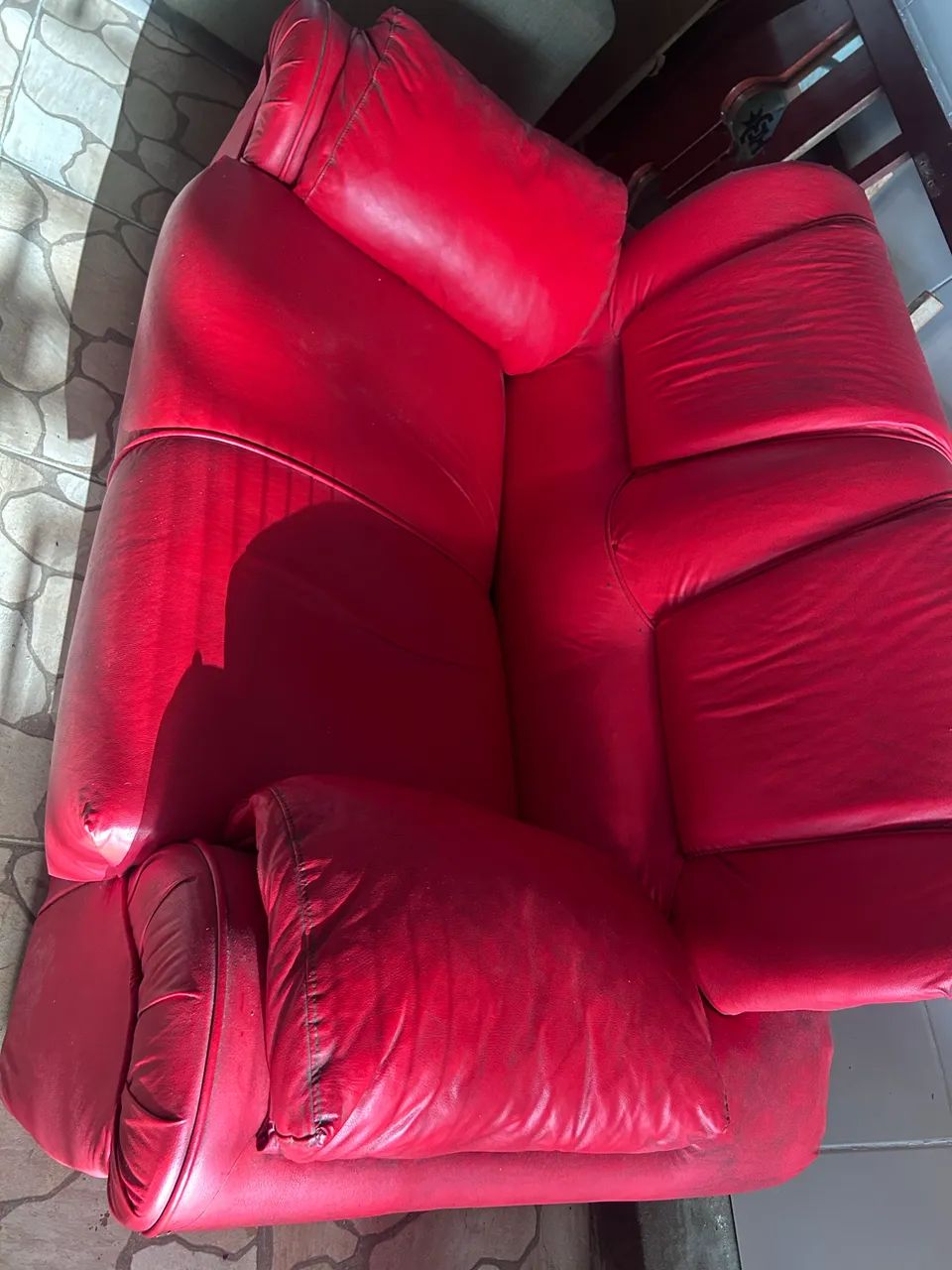 Sofá de courinho vermelho  - Foto 3