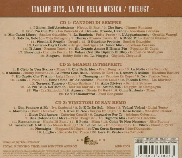 BOX - Italian Hits: La Piu Bella Musica / Various (3 CDS)  - Foto 2
