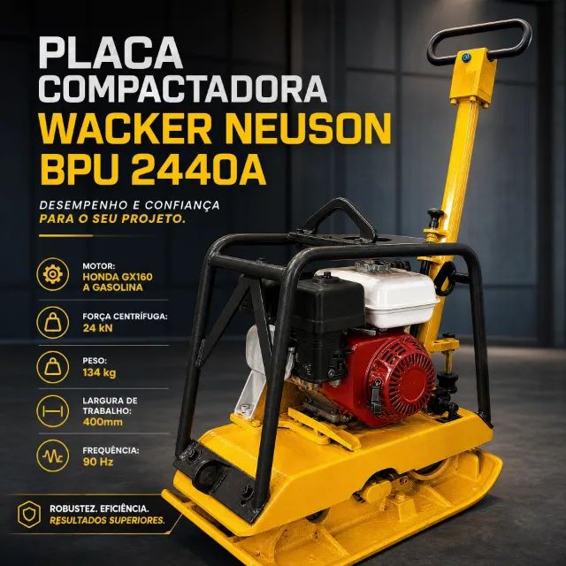 PLACAS VIBRATÓRIAS WACKER EM EXCELENTE ESTADO E REVISADAS