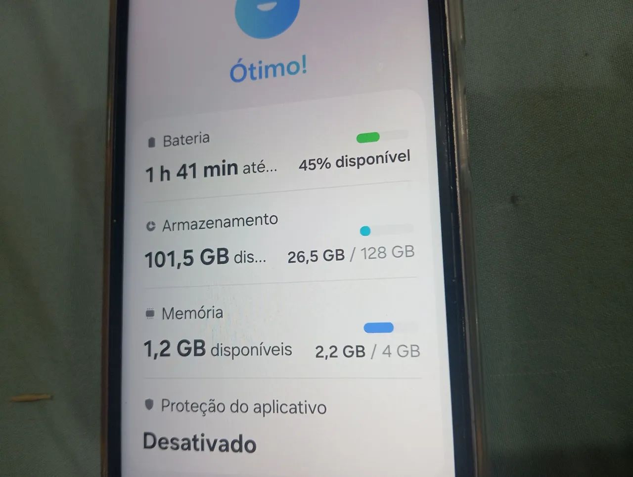 Smartphone Samsung Galaxy a14 5g 128gb 4 de ram usado com capa e película m - Foto 4