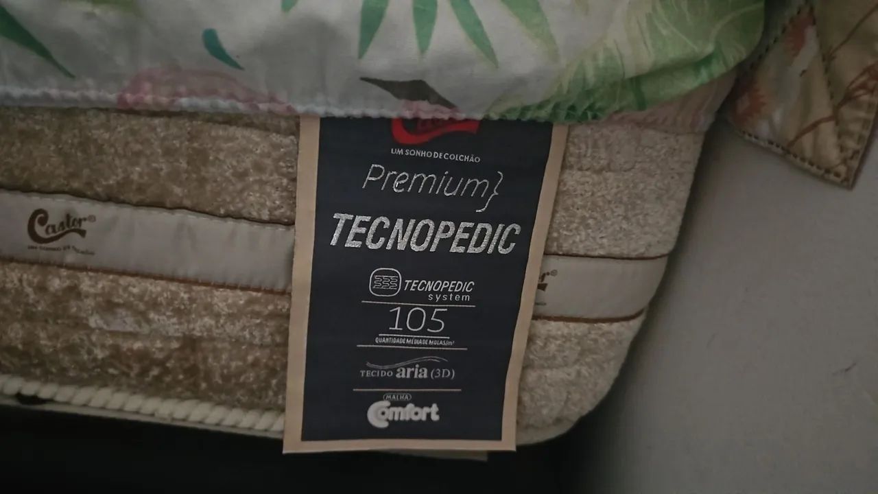 Cama Box de solteiro + Colchão Castor Technopedic