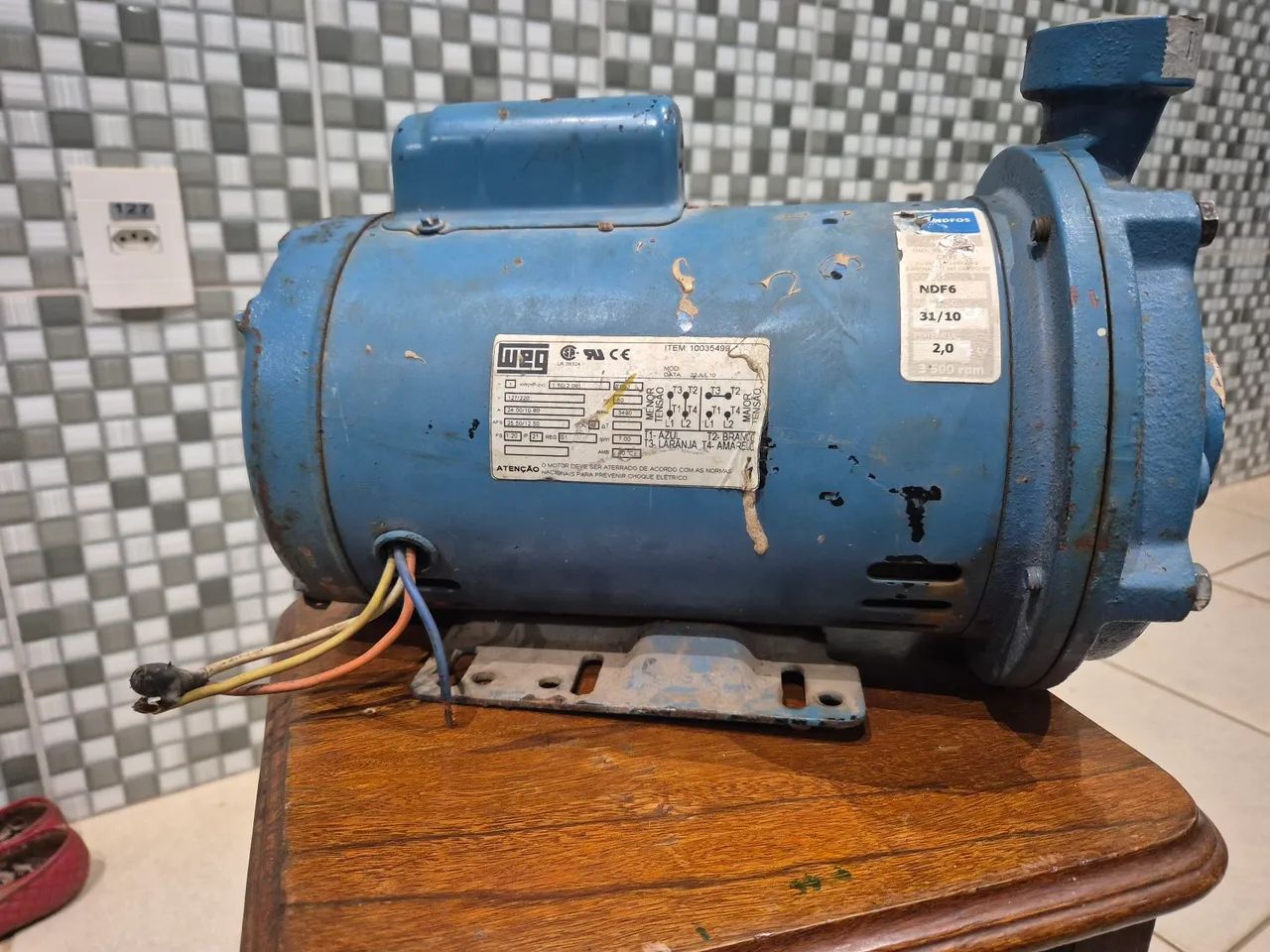 Bomba d'água 2cv centrífuga monofasica mark 127V/220v - Foto 4