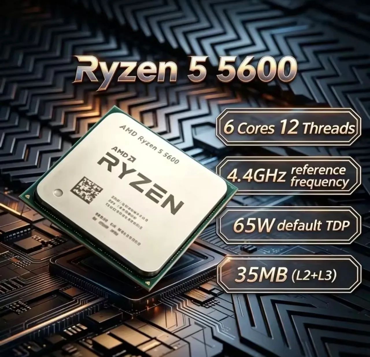 PROCESSADOR AMD Ryzen 5 5600 OEM - Novo Lacrado - - Processadores