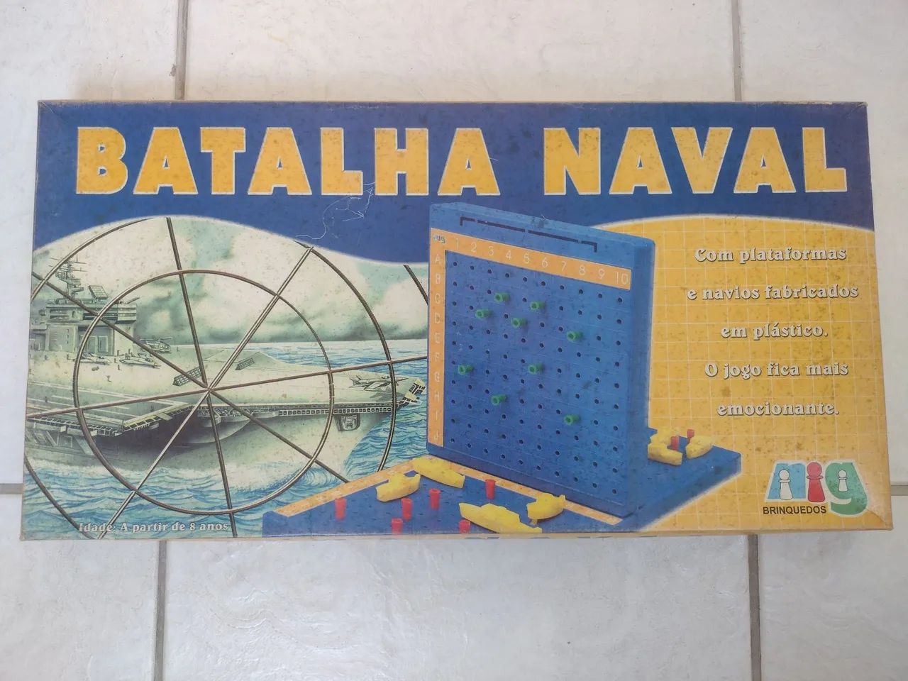 Jogo de Tabuleiro Batalha Naval Antigo