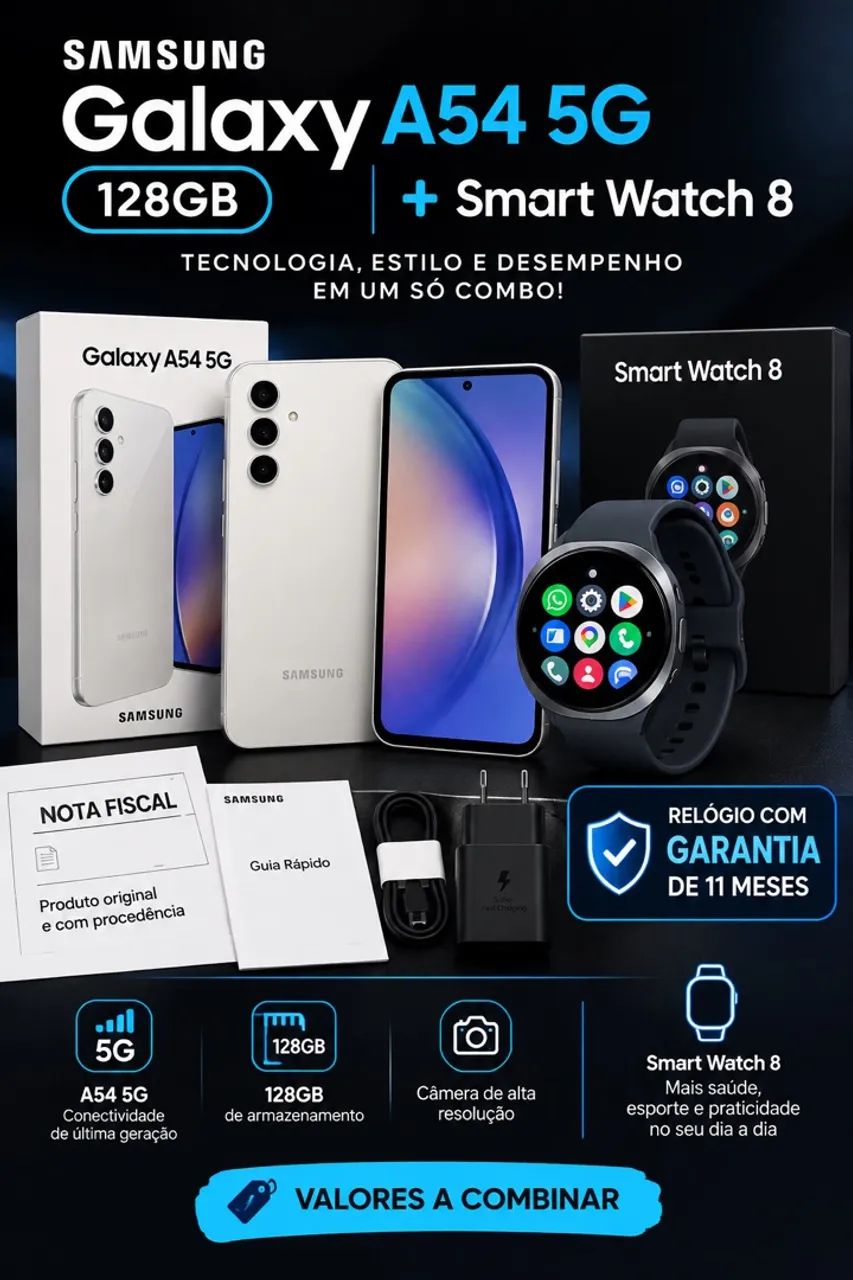 A54 5G 8GB e smart Watch 8