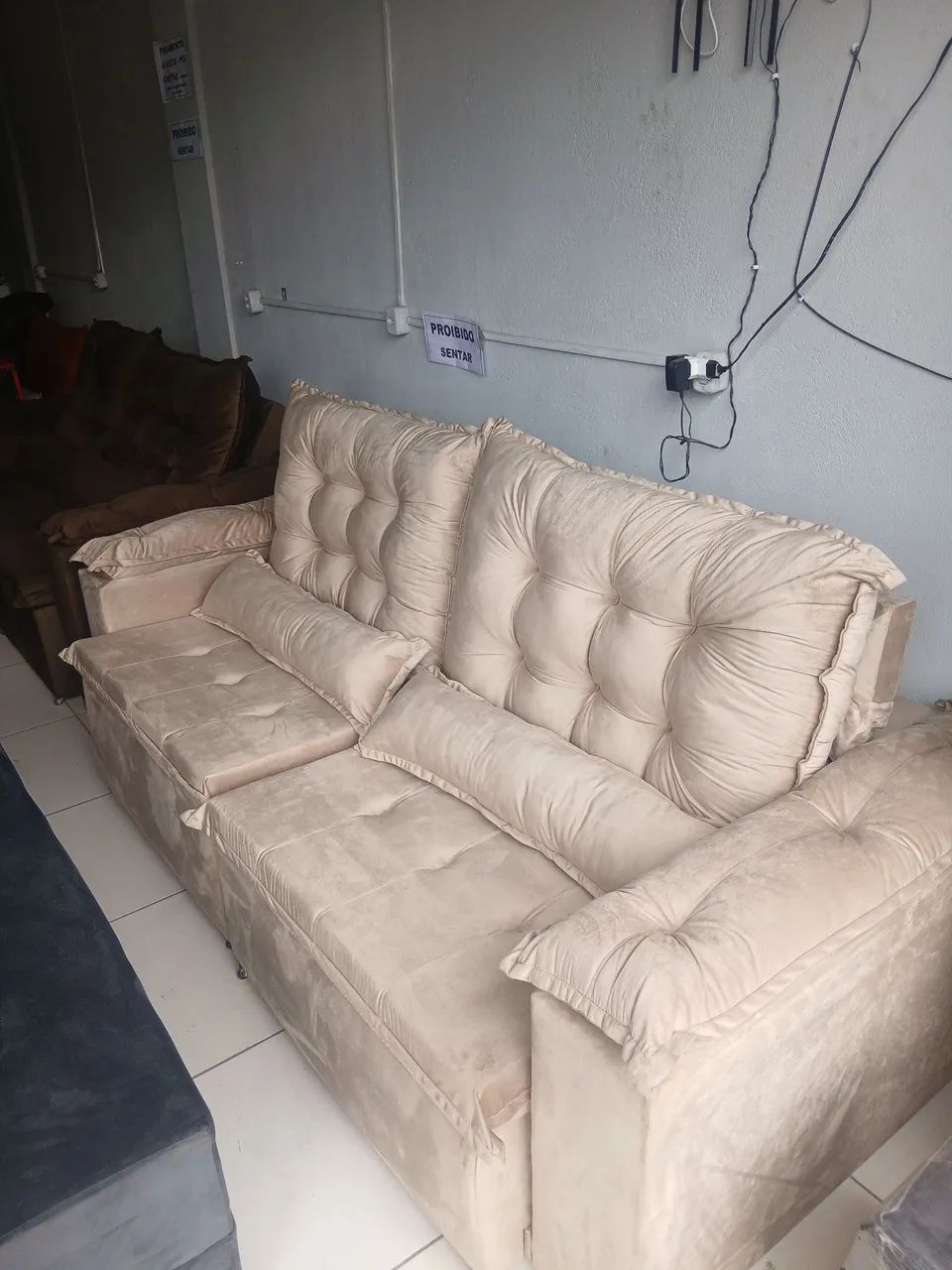 SOFA RETRÁTIL E RECLINAVEL (MOSTRUÁRIO)