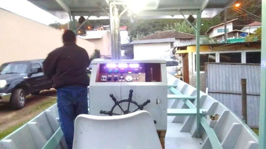 BARCO BATEIRA CHULAPA MADEIRA MOTOR 36HP - Foto 8