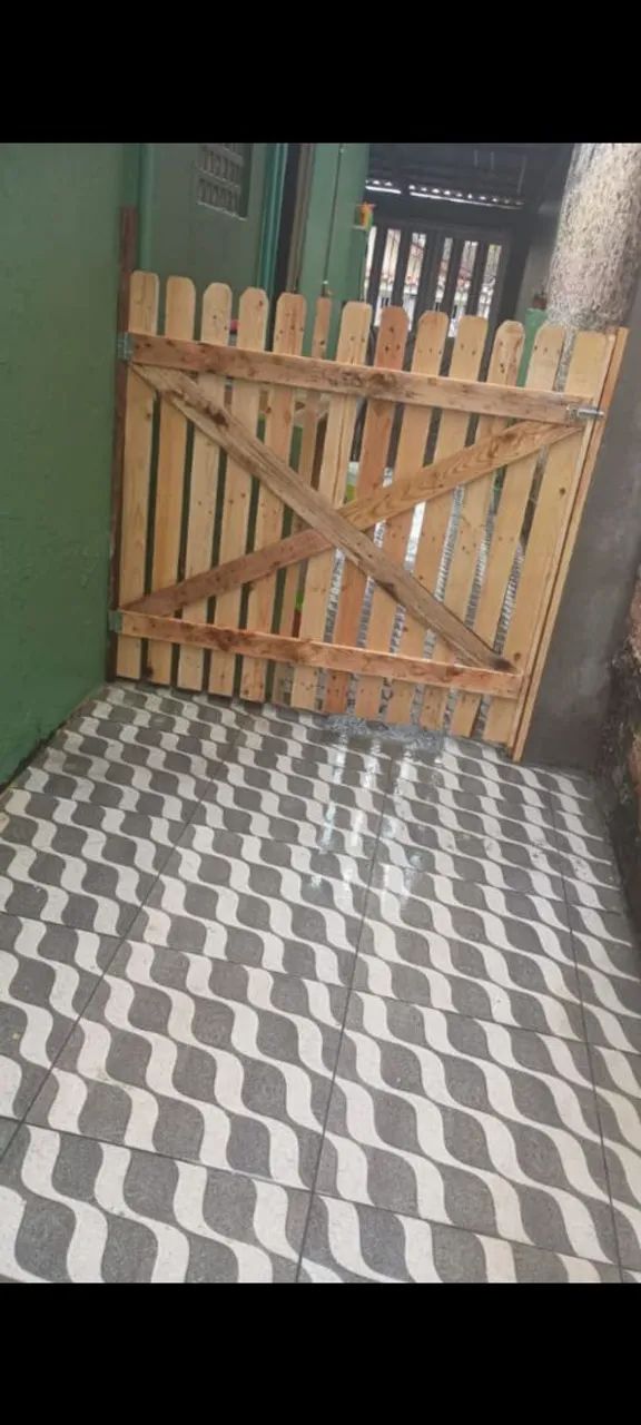 Cercadinho e portão Paletes - Foto 6