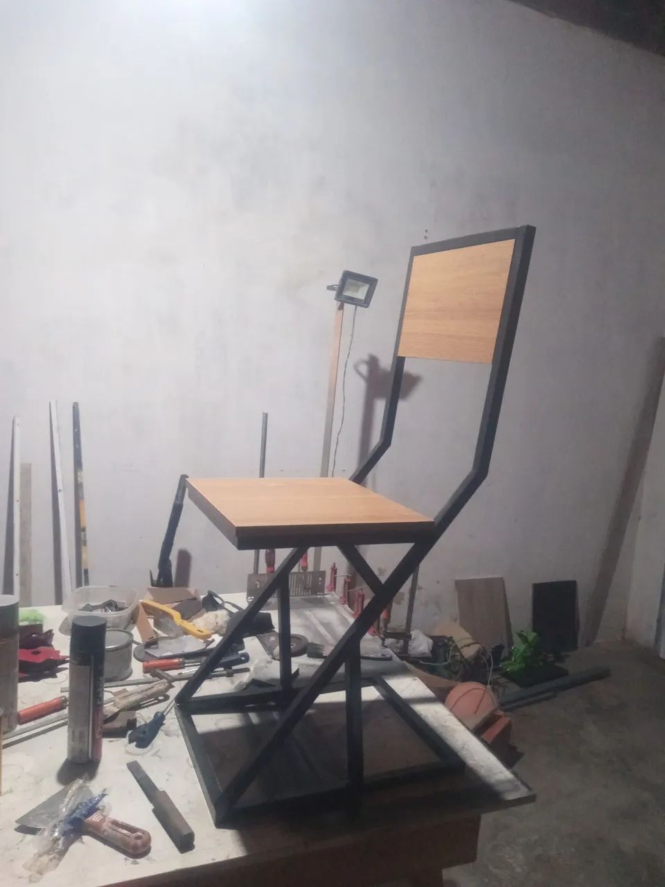 Cadeira de Metalon estilo industrial. - Foto 5