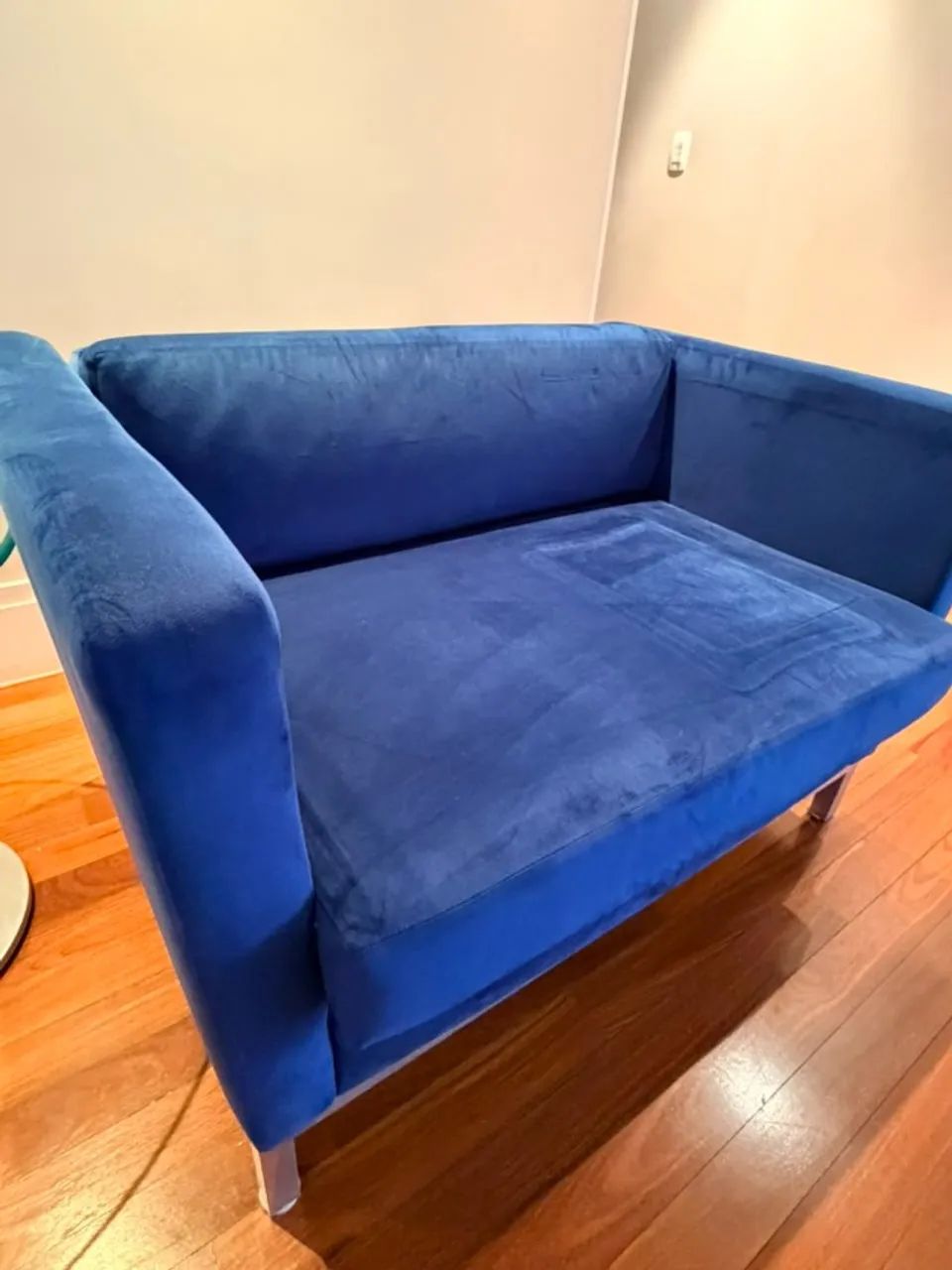 Poltrona Veludo Azul Artefacto - Foto 3