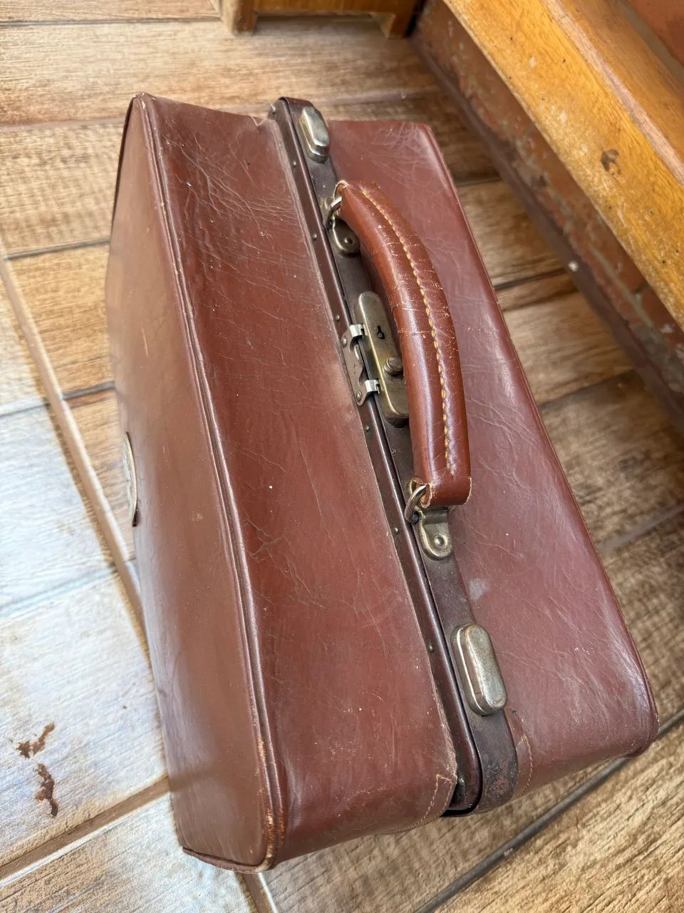 Bolsa antiga de couro  - Foto 4