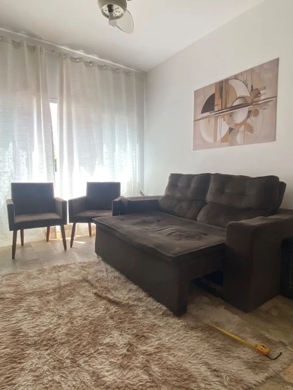 SOFÁ RECLINÁVEL + 2 POLTRONAS + PUFF DE BRINDE - R$ 500
