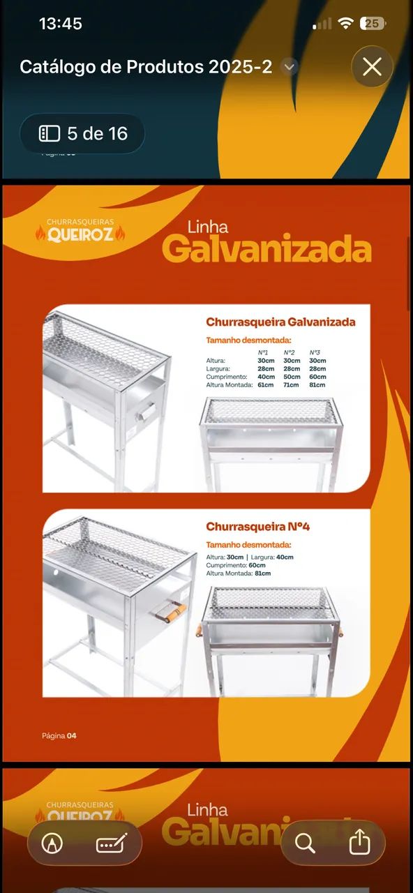 CHURRASQUEIRA GALVANIZADA N2 - Foto 2