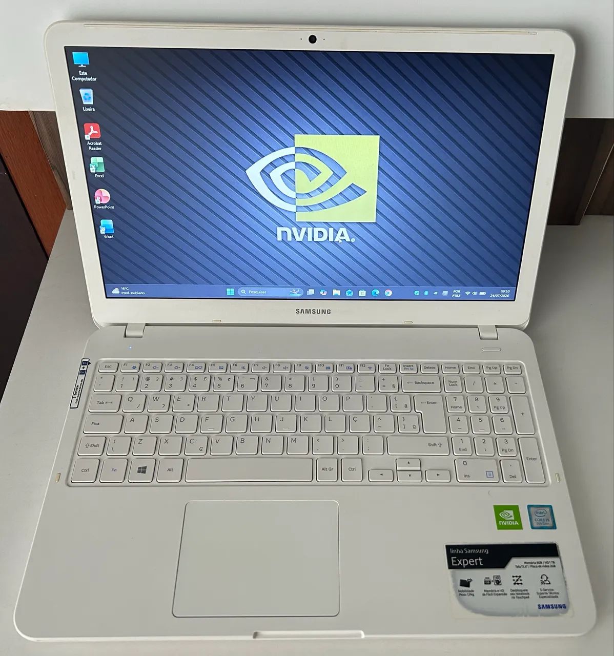 Notebook Samsung branco i5 com NVidia e SSD